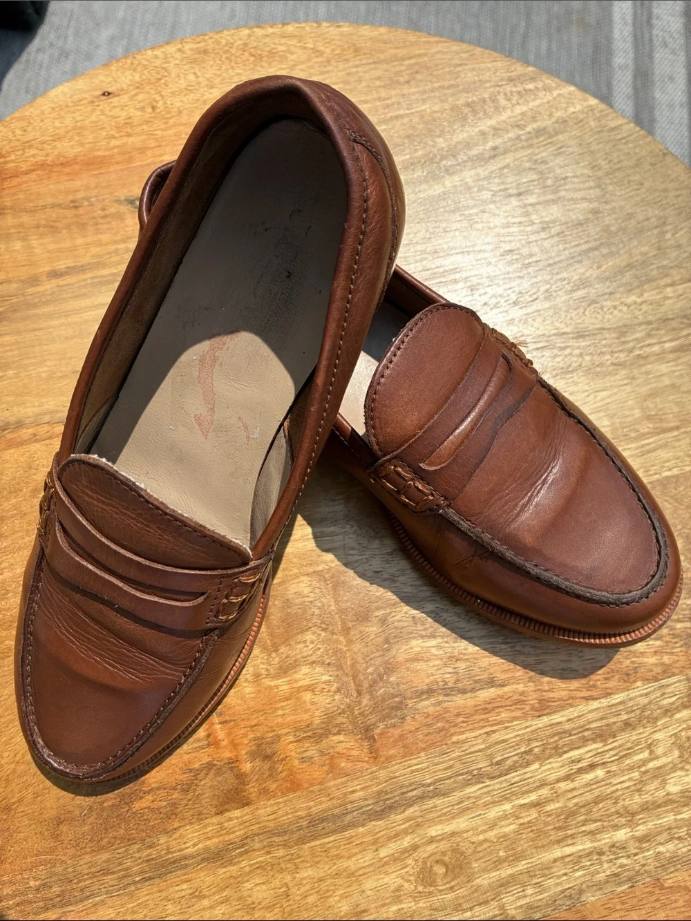 J. Crew Brown leather penny loafer in Burnished Pecan Brown, Style: H8200, 5